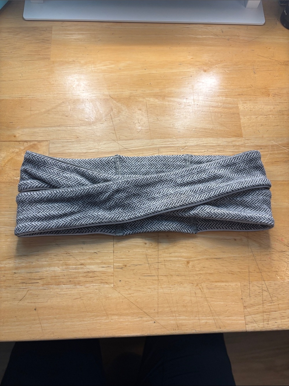 lululemon athletica Gray Herringbone Knit Headband